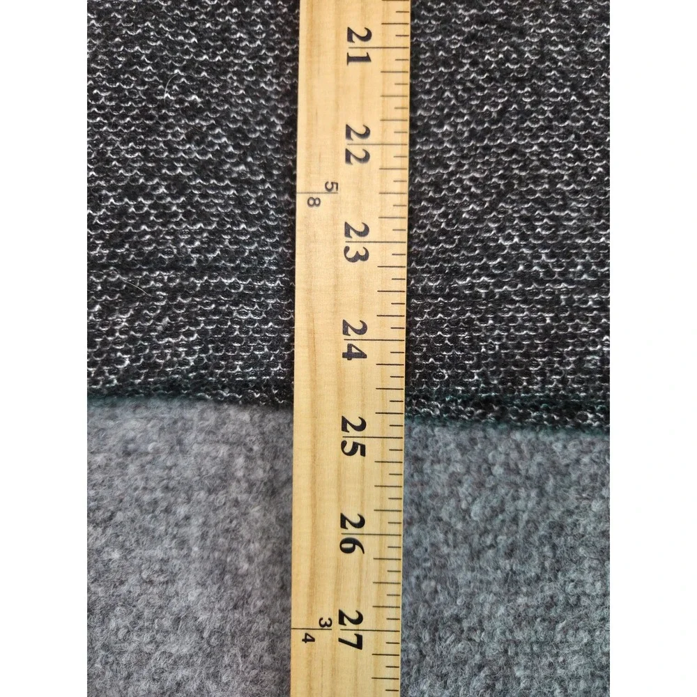 Orvis Quarter Zip Pullover Mens L Grey Sherpa Lined Textured Knit Sweater